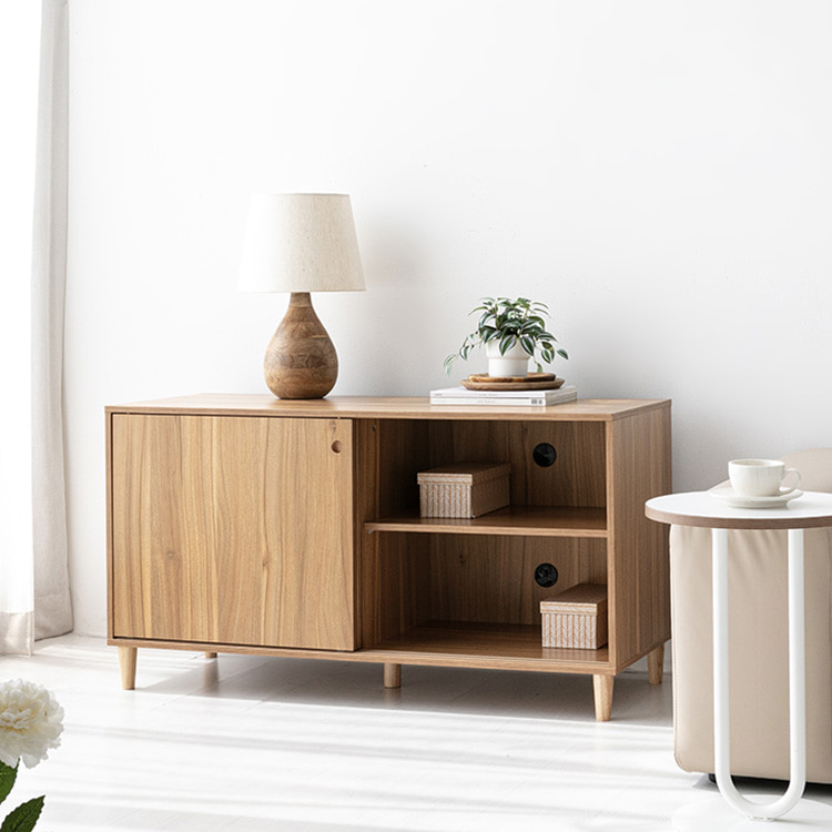 폴라보 TV거실장 12064 1200x450x640mm, 라이트브라운 9117.2539