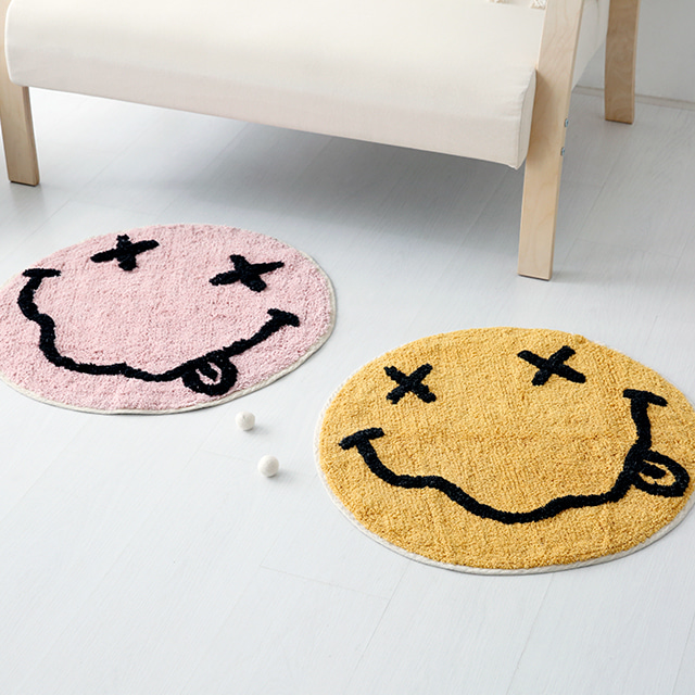 LAUF 스마일 러그 60cm 엑스 옐로우 7342.8585, 60x0.5cm