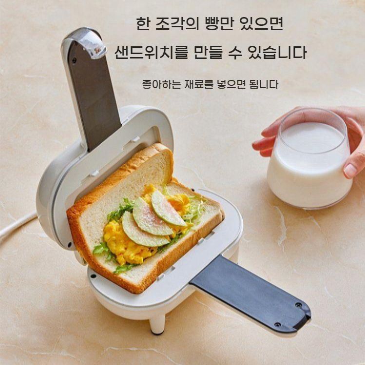 가정용 샌드위치 토스터기 핫프레스 조리기 bying24 흰색 - 기본 트레이 - 상세 이미지 4