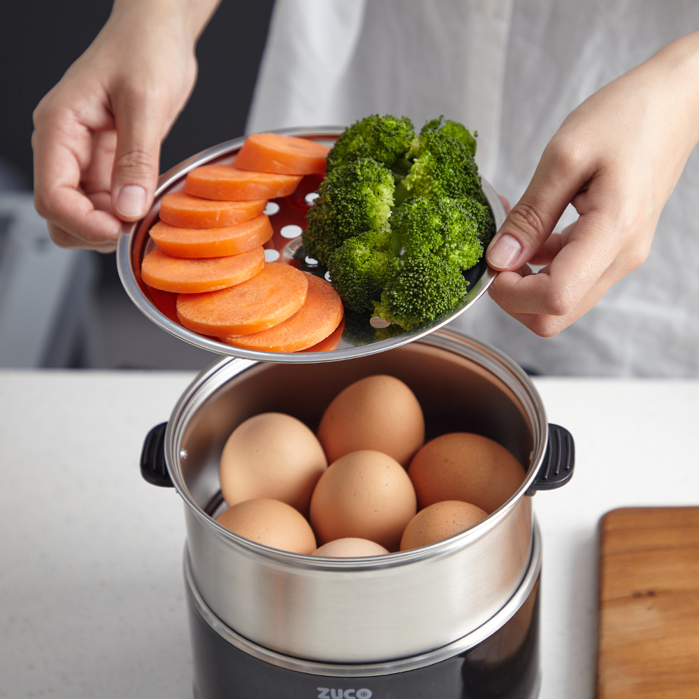 주코 올스텐 2단 계란찜기 계란삶는기계 에그쿠커 스팀듀오 ZE-AL380B