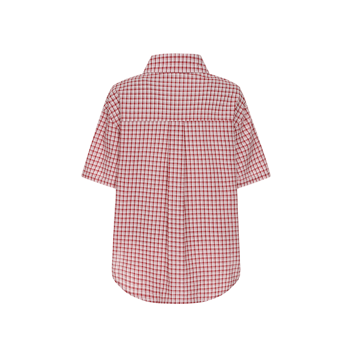 예시카 린넨 블렌드 체크 자수 루즈핏 블라우스 YJ5BL308 - 상세 이미지 2