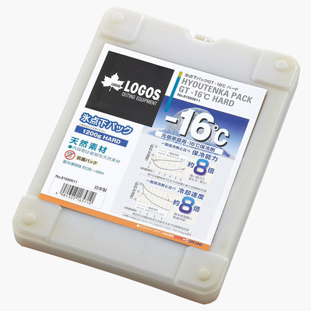 로고스 보냉 빙점하팩 GT -16도 휴대용 투명 1200g