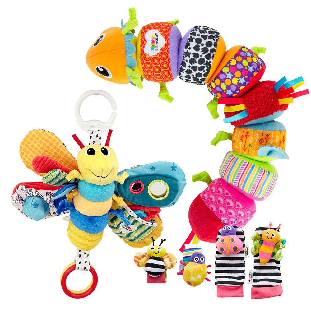 라마즈 육아템 3종세트 믹스앤매치애벌레 노랑나비 손발목딸랑이