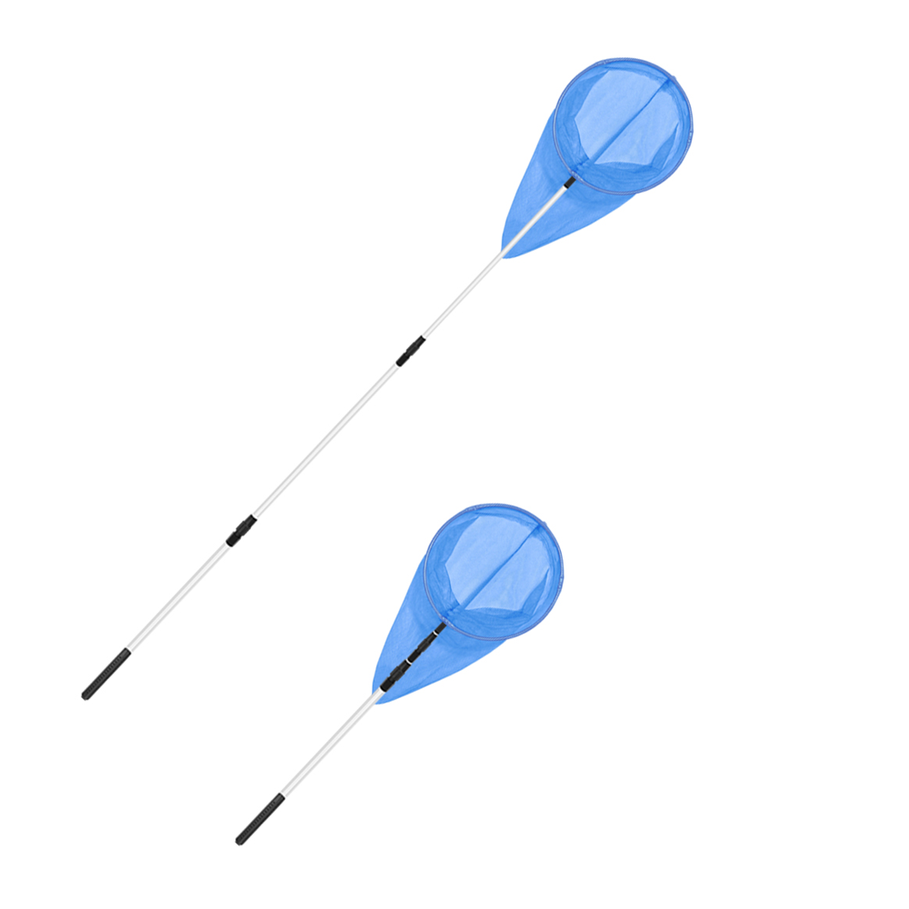 200cm (3단 알루미늄 잠자리채 대형 3호-블루) 2m 잠자리채망 접이식 뜰채 말벌채 양봉채 낚시 뮬고기 어망 곤충 채집 안테나 길이조절 빅사이즈 - 메인 이미지