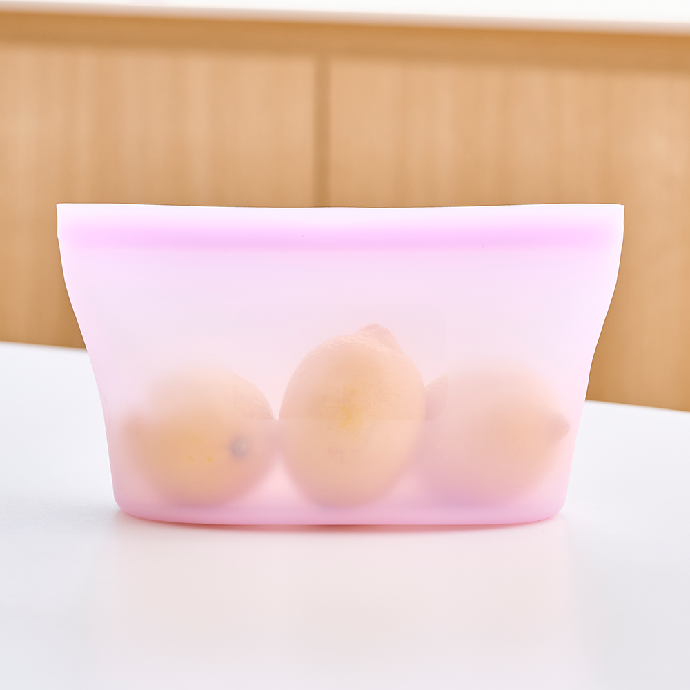 르메이드 3중잠금 실리콘 지퍼백 스탠딩 전자레인지 밀폐용기 실리콘팩 대 2000ml 라벤더 - 상품 이미지