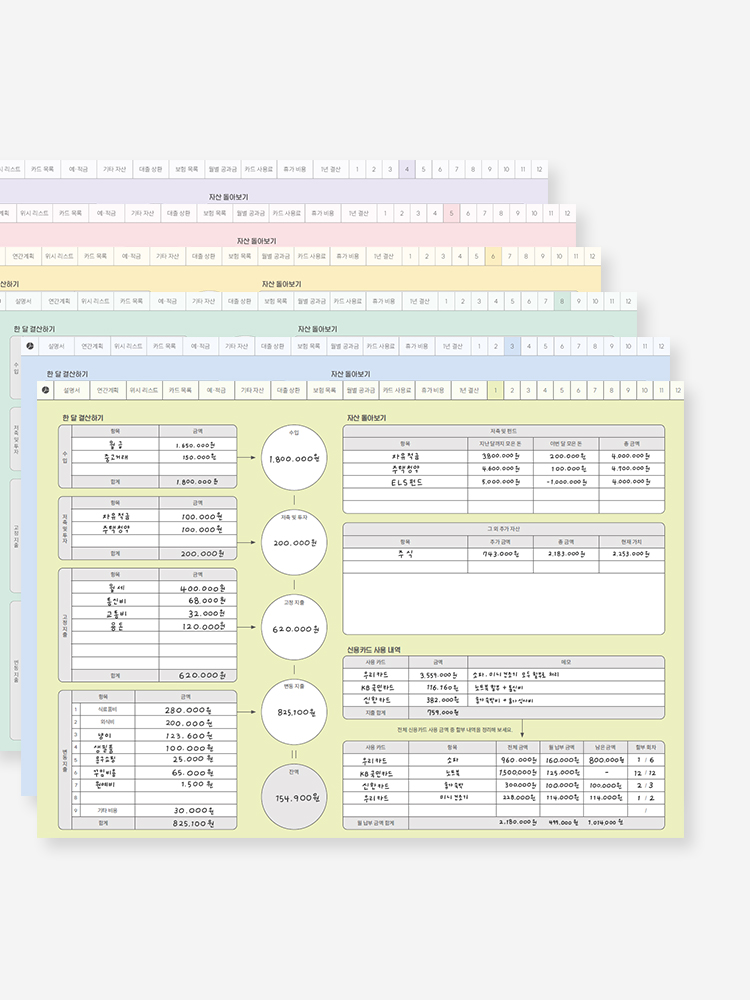 1분발송 리훈 카테고리 오늘쓰임 가계부 용돈기입장 굿노트 아이패드 PDF 속지