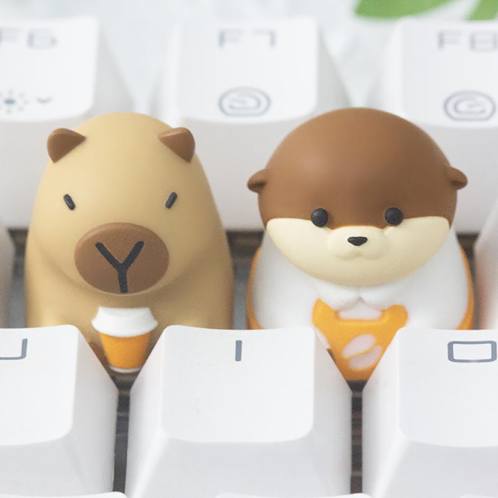 포인트키캡 귀여운 아티산 ESC 동물 카피바라 기계식키보드 커스텀키캡 커피바라 - 상세 이미지 2