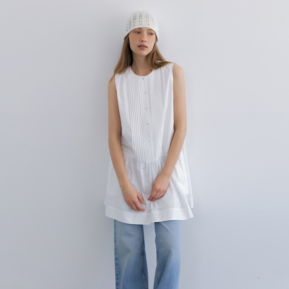 [어나우트] PINTUCK SHIRT DRESS WHITE - 상세 이미지 2
