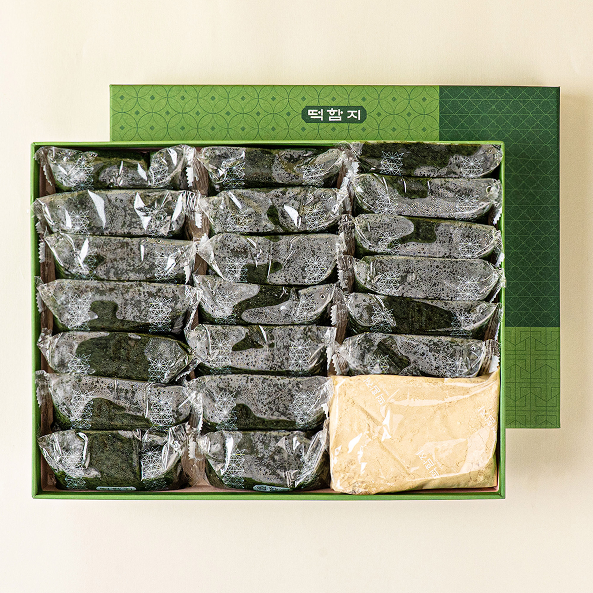 쑥떡 떡함지 쑥인절미 20구 답례떡