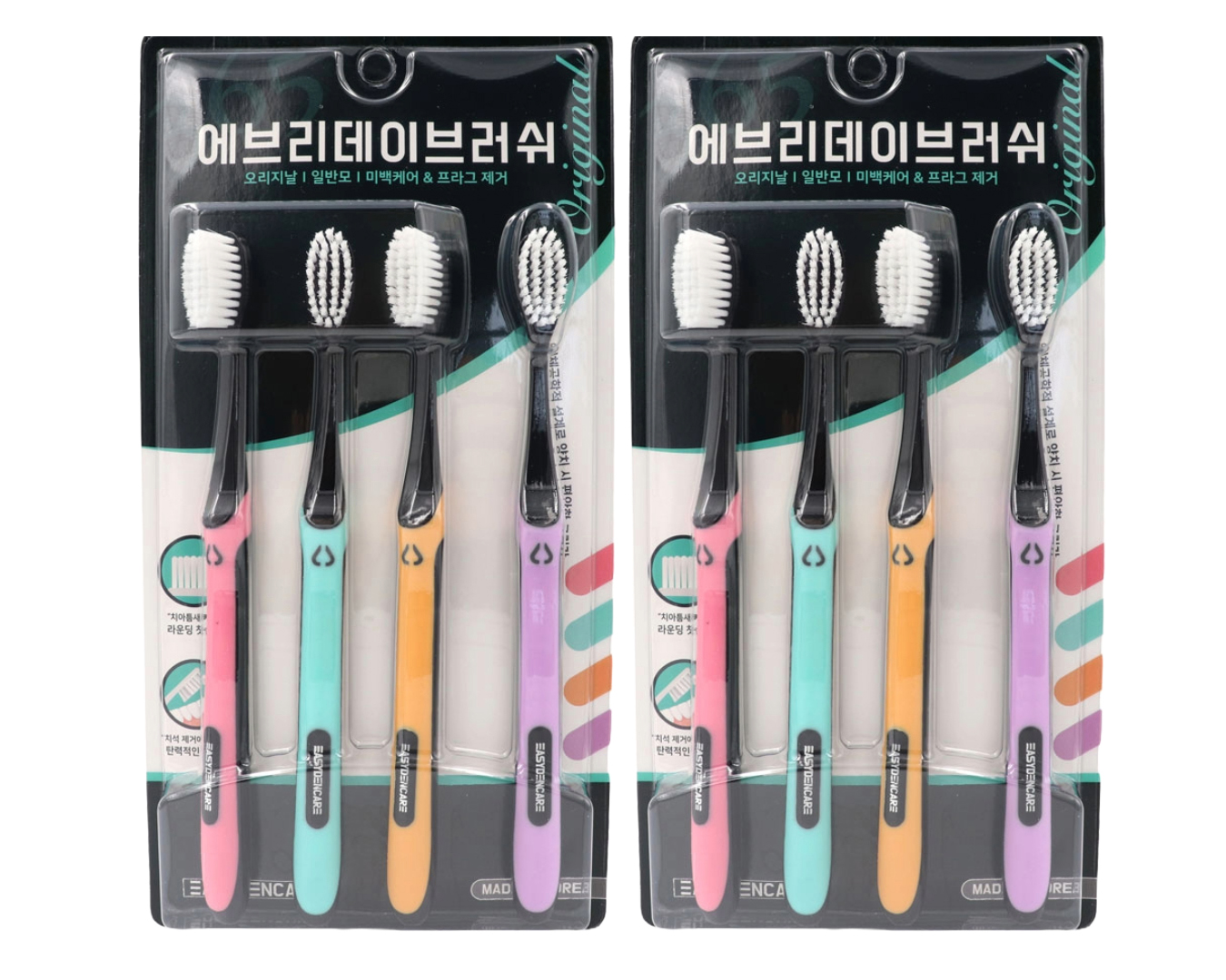 이지덴케어 365에브리데이 부드러운모 칫솔 8개 (4개입 X 2세트) - 메인 이미지