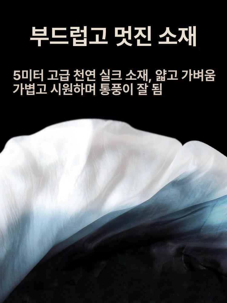 공연용 부채 실크부채 워십 클래식 공연 전통 연극 태극 10cm A - 상세 이미지 4