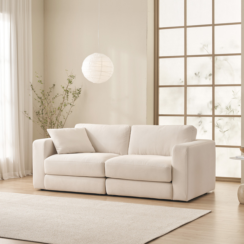 [2026 행사] 케이하우스홀드 무에나 3인 패브릭 소파 국내제작 모던디자인 모듈 구스