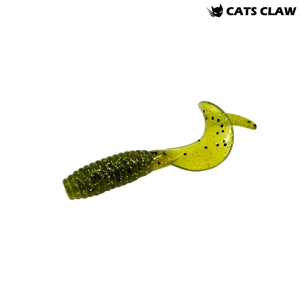캣츠크로우 B그럽웜 쏘가리웜 광어 양태 농어 우럭 락피쉬웜 028 워터멜론 골드, 7.6cm(3인치) - 메인 이미지