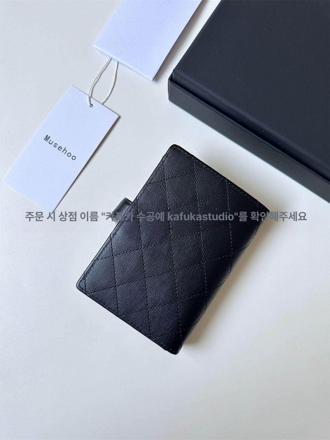 미스코코 다기능 여권케이스 고급 가죽 여행용 안전 여권 지갑 카드 수납형 소가죽 금색 - 상세 이미지 3