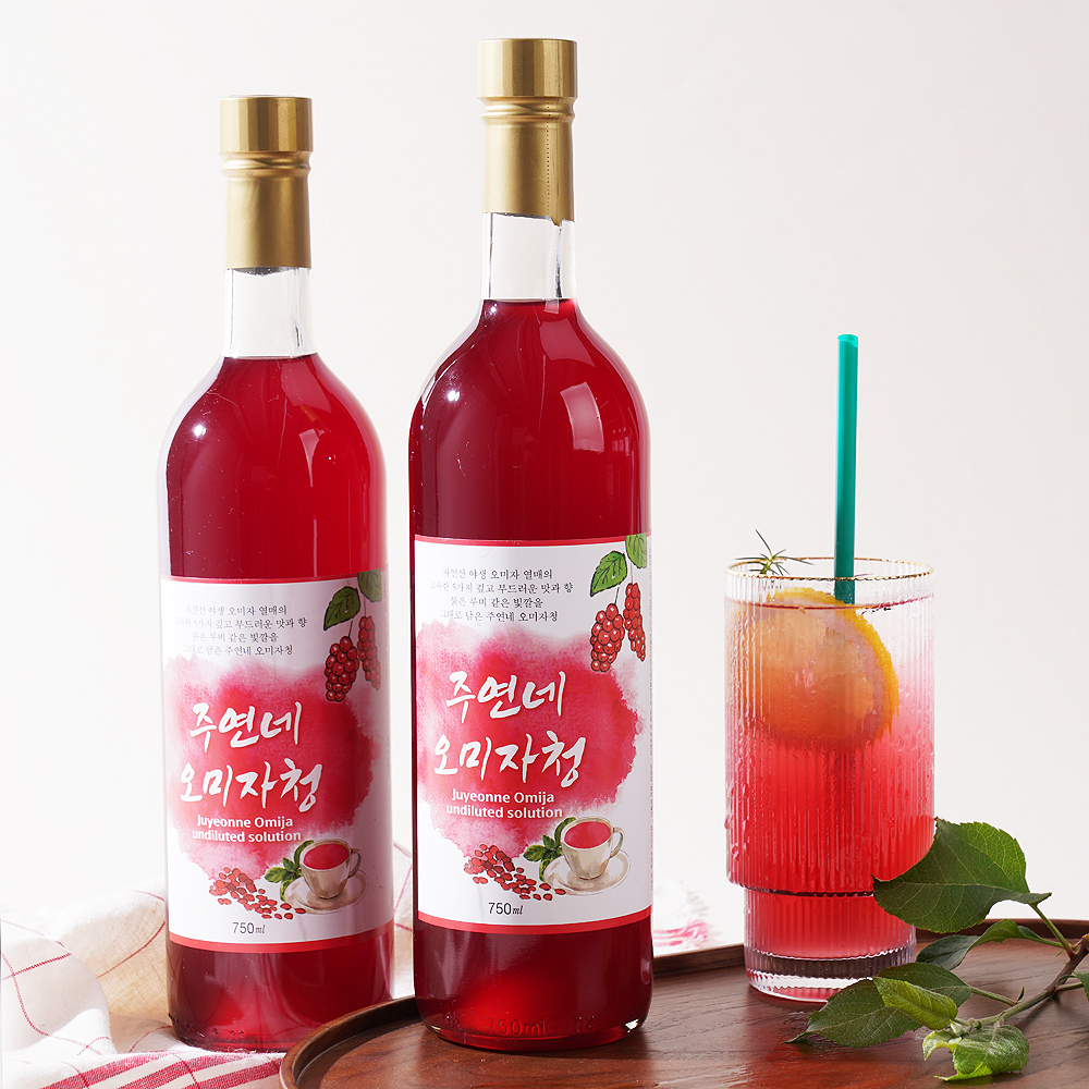 인제 오미자청 원액 오미자엑기스 750ml 1병 임산부 선물 즙 진액 효소 만들기 효능
