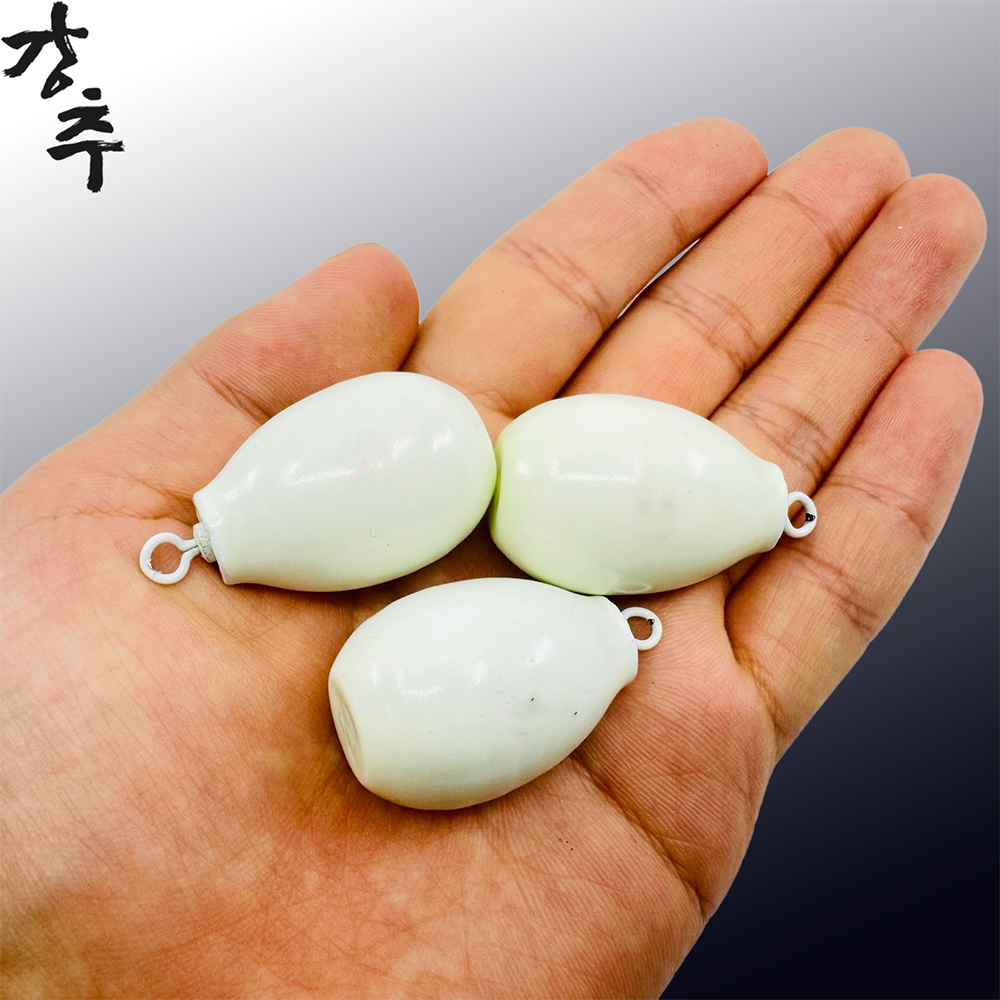 강추 야광봉돌 물방울 쭈꾸미 갑오징어 한치 오모리 오모리그 강철추 싱커 30호(3개입) - 상품 이미지