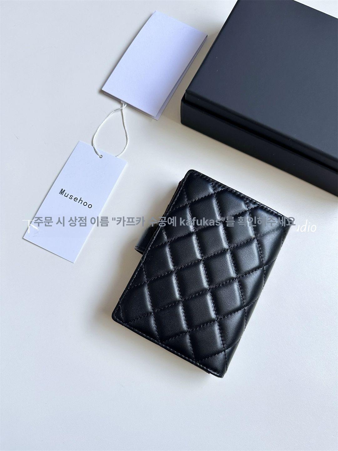 미스코코 다기능 여권케이스 고급 가죽 여행용 안전 여권 지갑 카드 수납형 소가죽 금색 - 상세 이미지 4