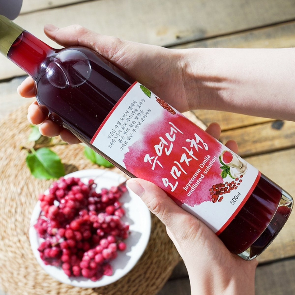 인제 수제 오미자청 원액 오미자엑기스 500ml 임산부 선물 즙 진액 효소 만들기 효능