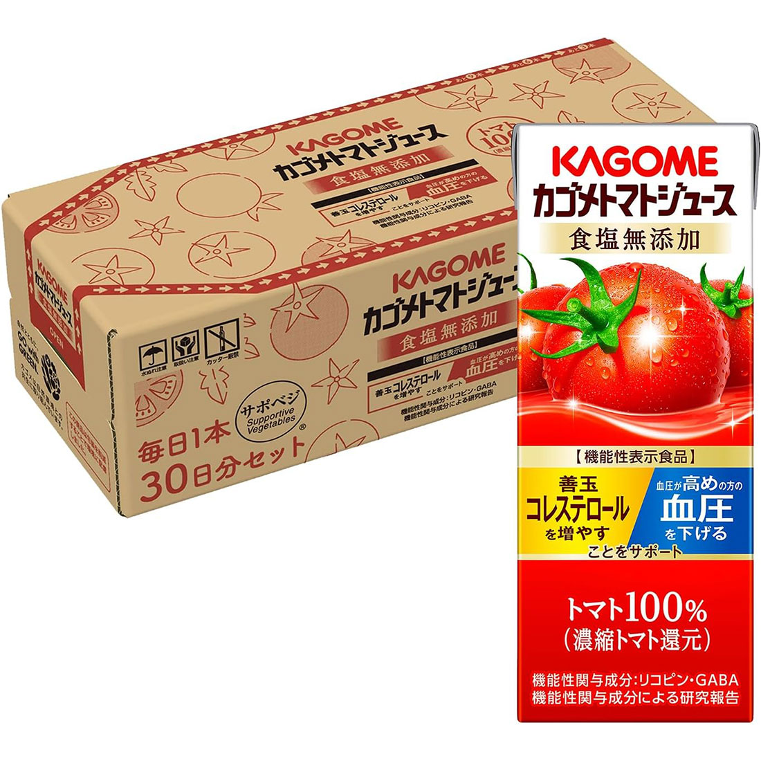 카고메 토마토 주스 식염 무첨가 200ml 30팩