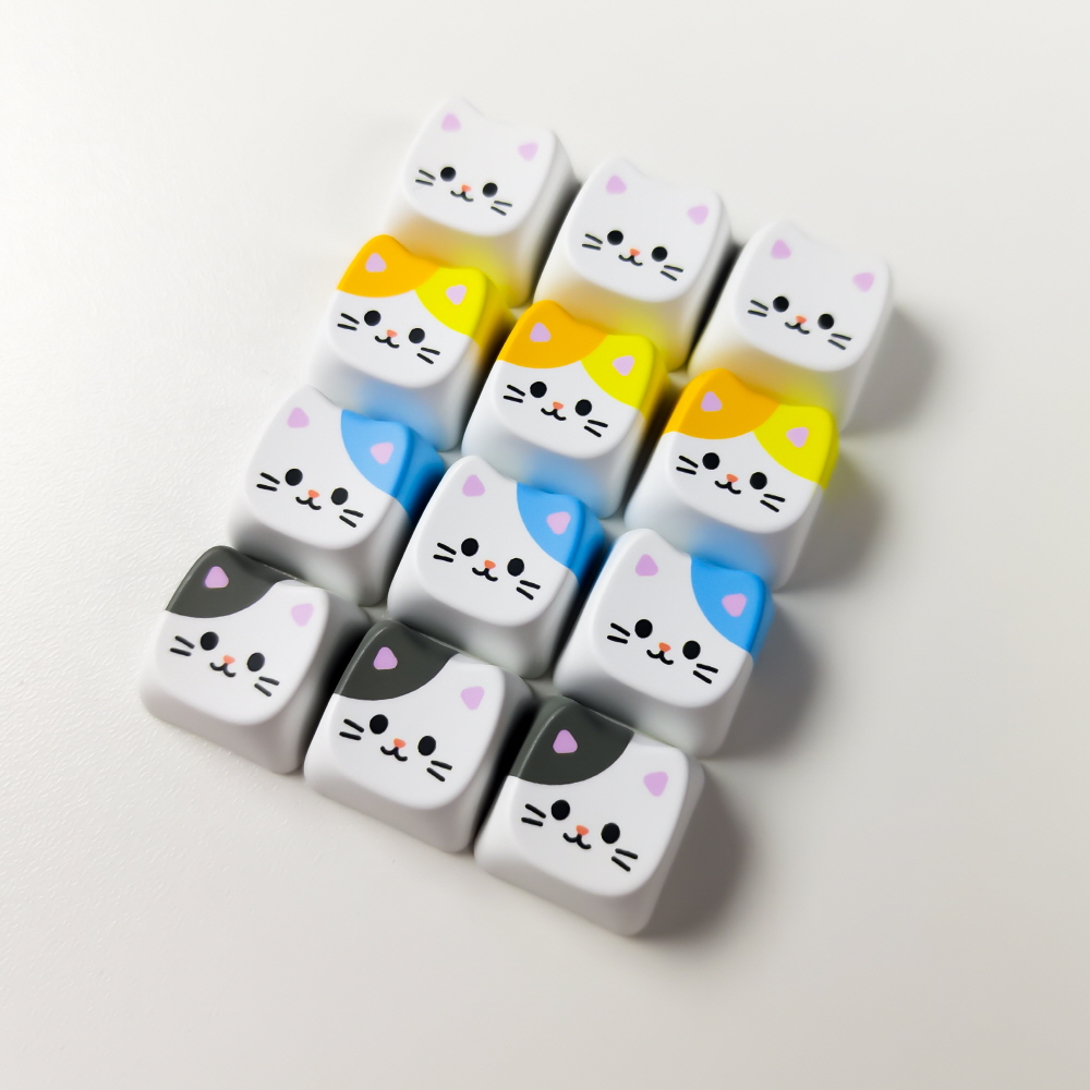 키캡 커스텀 주문제작 MAO PBT 강아지 고양이 키캡 키링 굿즈 인쇄 이미지 3