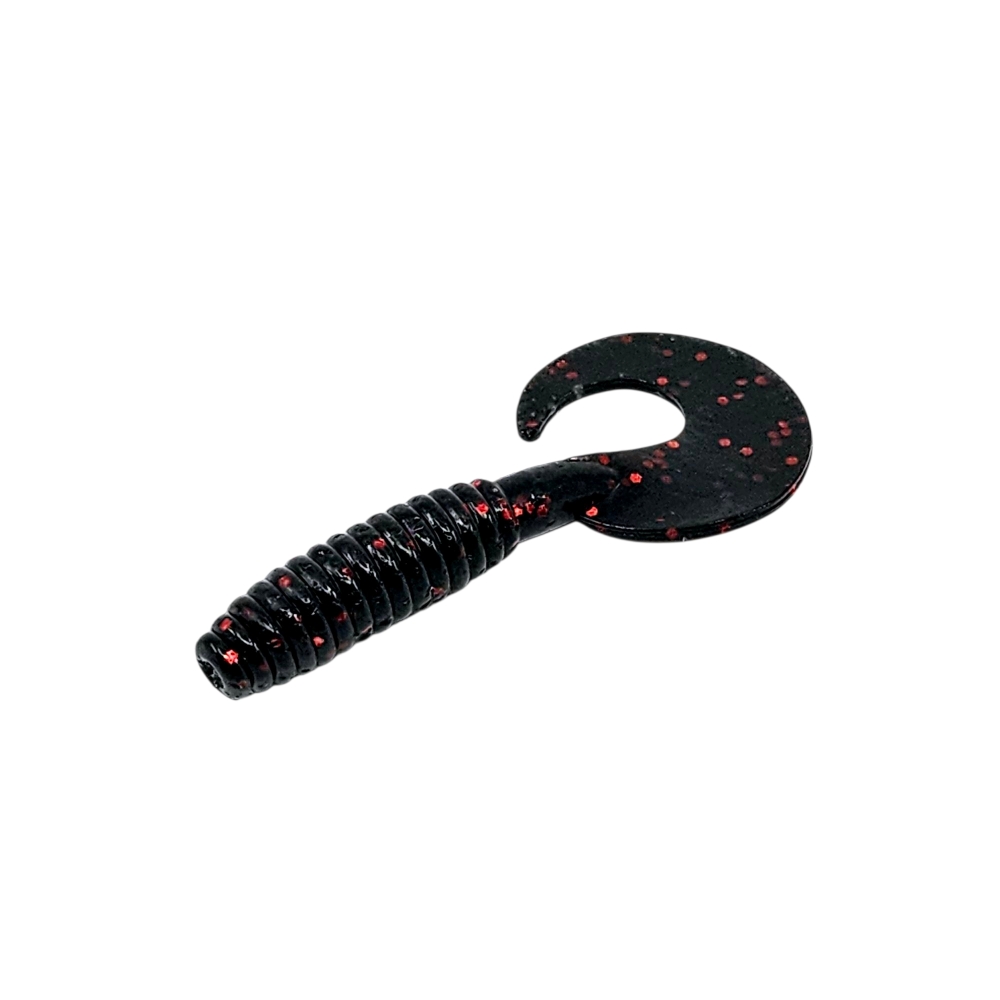 캣츠크로우 B그럽웜 쏘가리웜 광어 양태 농어 우럭 락피쉬웜 007 블랙 레드, 7.6cm(3인치) - 상세 이미지 2