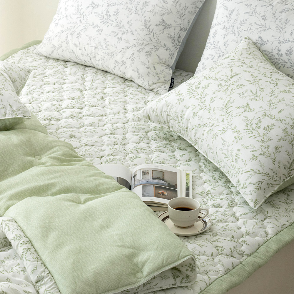 모달 고정밴드 알러지케어 밴드형 누빔 매트리스 모달 이브자리 침대 패드 SS