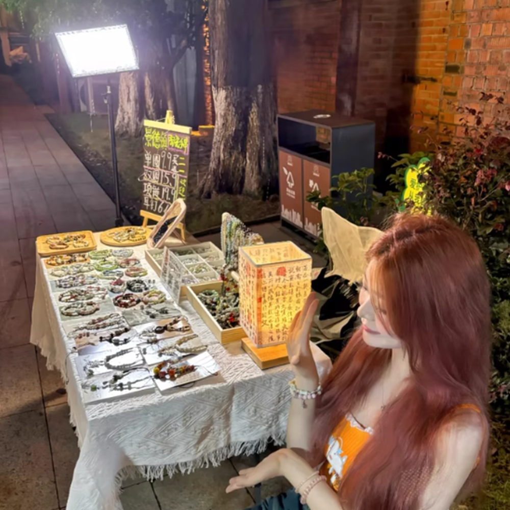 LED 충전식 캠핑 랜턴 휴대용 태양광 야외조명 줄조명 비상 포터블 램프 전등 200W 단일 조명2.1m 바닥 스탠드 - 상세 이미지 3
