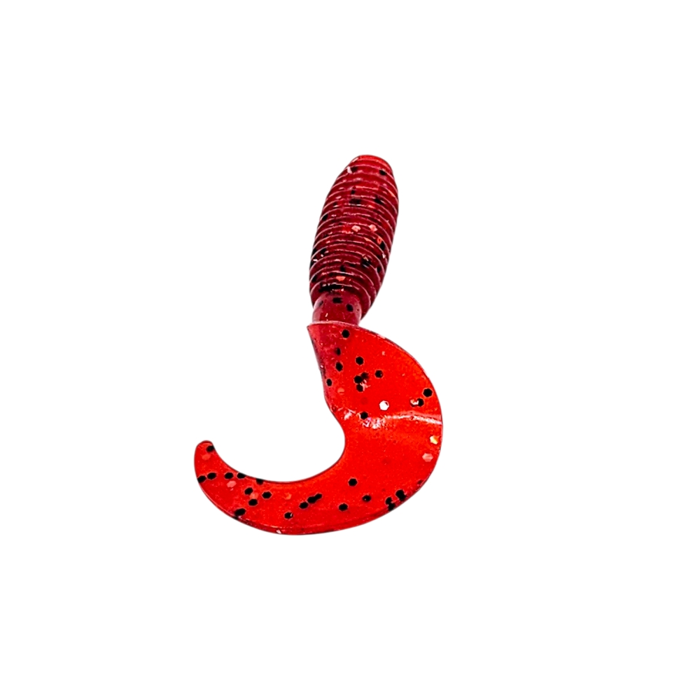 캣츠크로우 B그럽웜 쏘가리웜 광어 양태 농어 우럭 락피쉬웜 024 체리씨드 BK, 7.6cm(3인치) - 상세 이미지 3