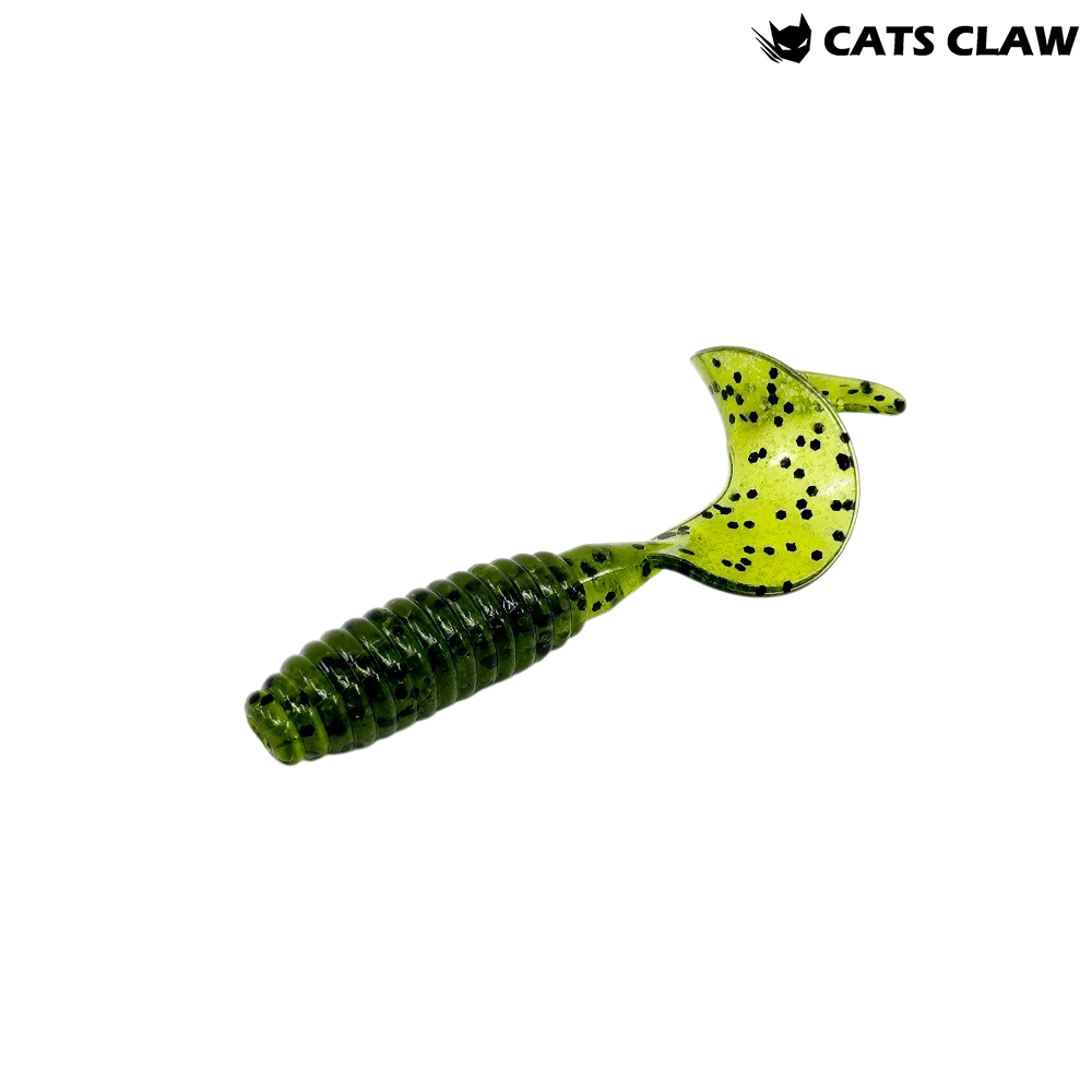 캣츠크로우 B그럽웜 쏘가리웜 광어 양태 농어 우럭 락피쉬웜 027 워터멜론, 7.6cm(3인치) - 메인 이미지