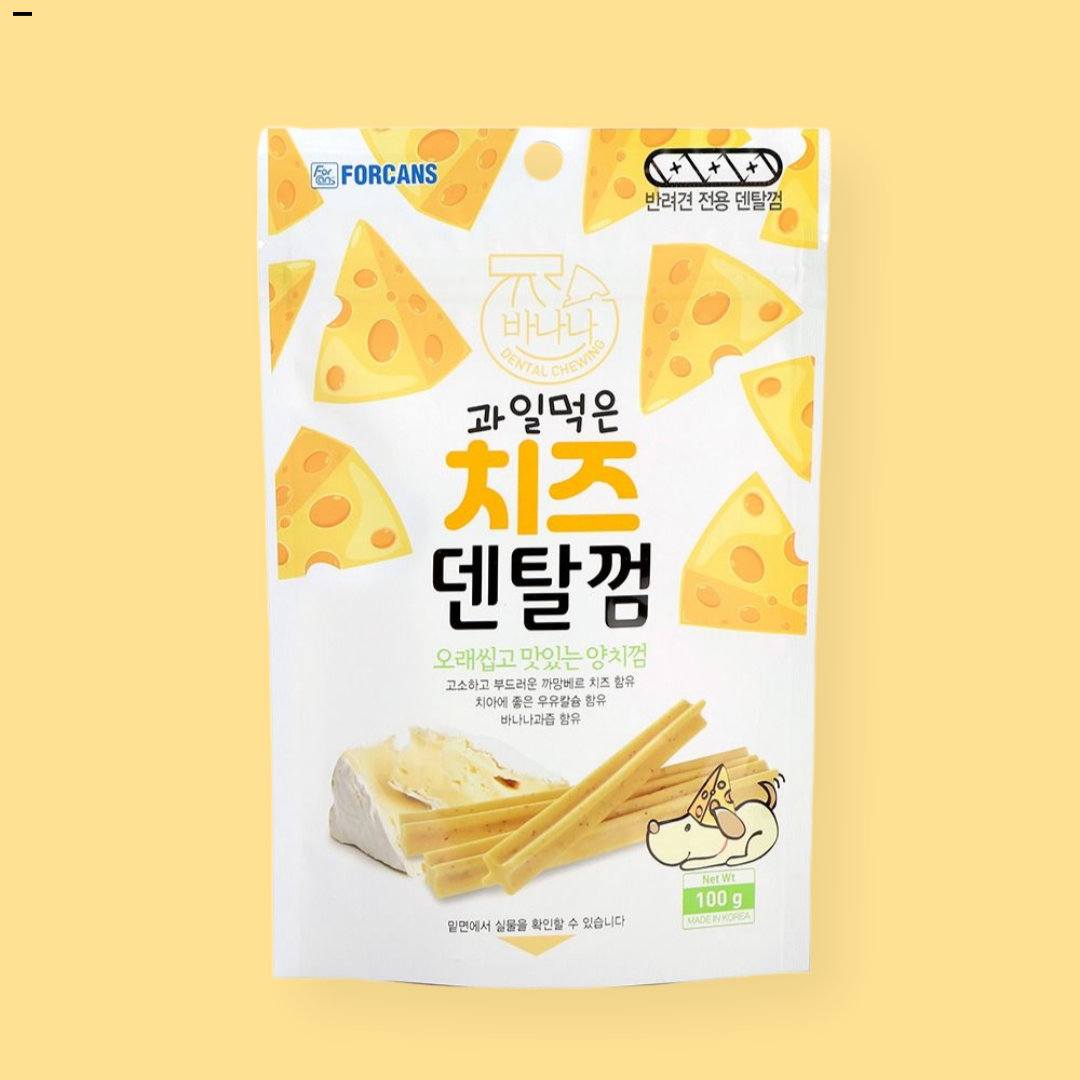 치즈덴탈껌 바나나맛 100g 야크치즈 강아지이갈이껌 - 상품 이미지