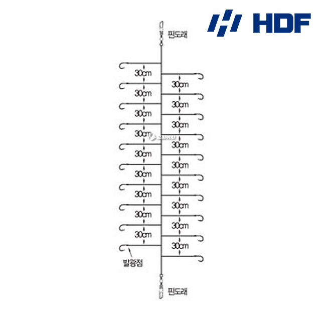 HDF 발광 전어 숭어 카드채비 20단 쥐치 자리돔 낚시 채비 세트 HA-1307 - 상세 이미지 4