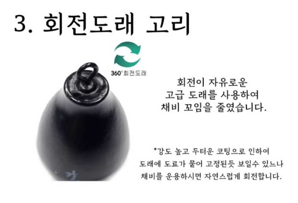 강추 블랙 봉돌 물방울 쭈꾸미 갑오징어 한치 오모리 오모리그 싱커 20호(3개입) - 상세 이미지 5