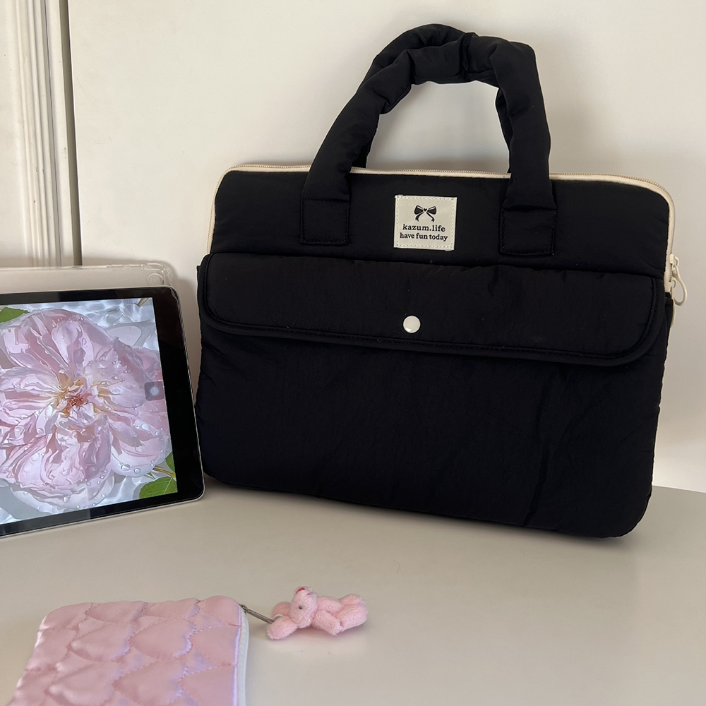 노트북 파우치 가방 맥북에어 삼성 갤럭시북5프로 엘지그램 태블릿 38.1cm(15인치), 블랙