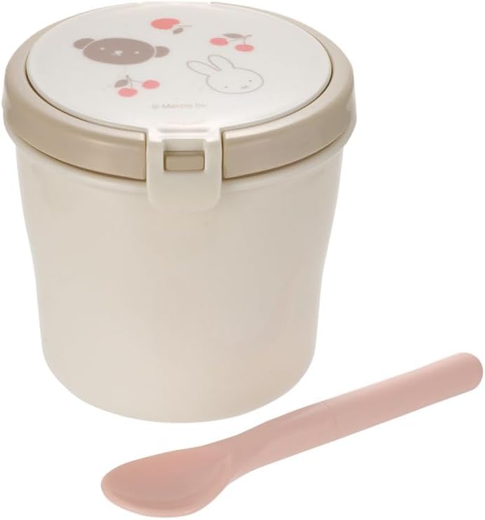 릿첼 미피 &amp; 보리스 아기 이유식 도시락통 150mL 스푼 포함 전자레인지 사용 가능