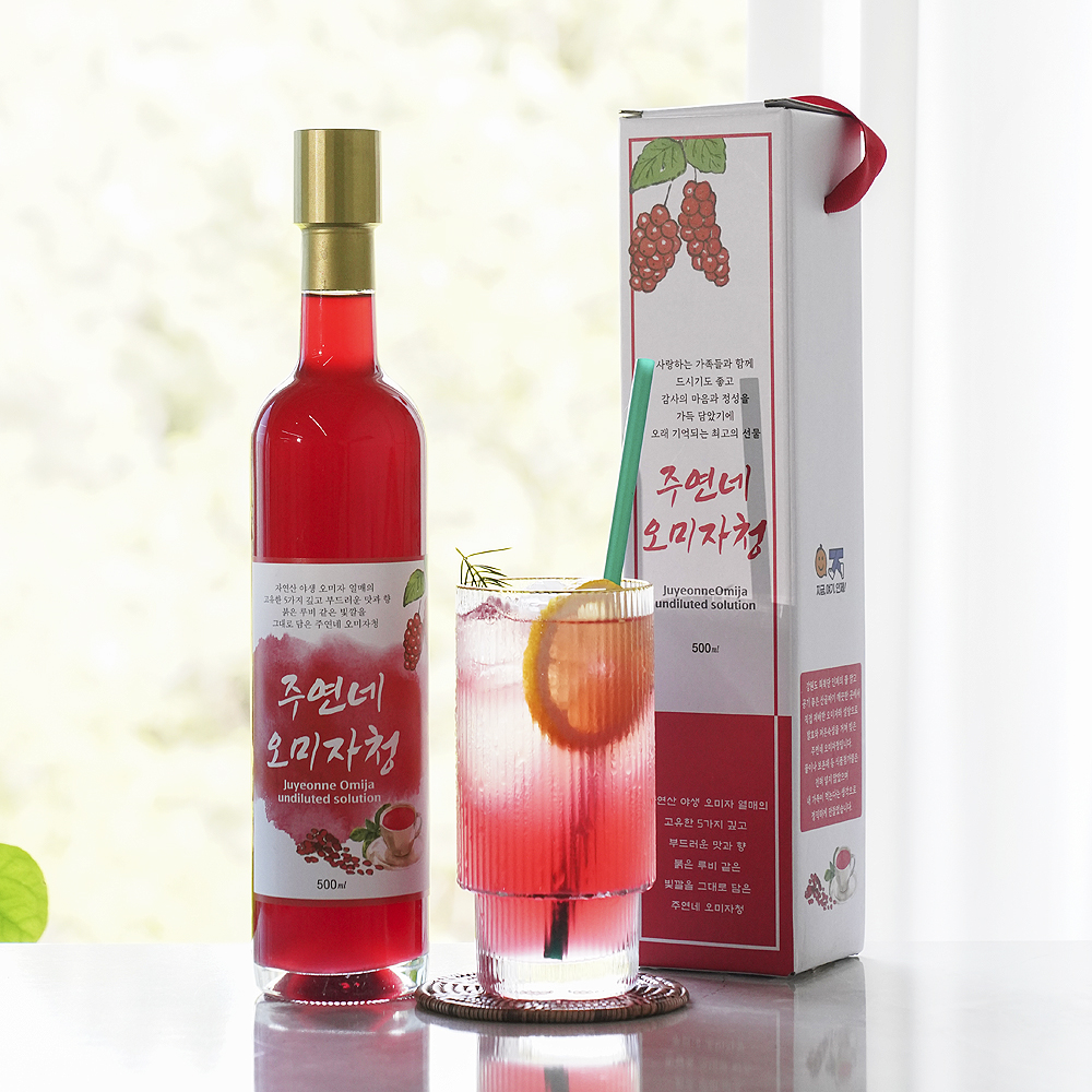 인제 수제 오미자청 원액 오미자엑기스 500ml 임산부 선물 즙 진액 효소 만들기 효능