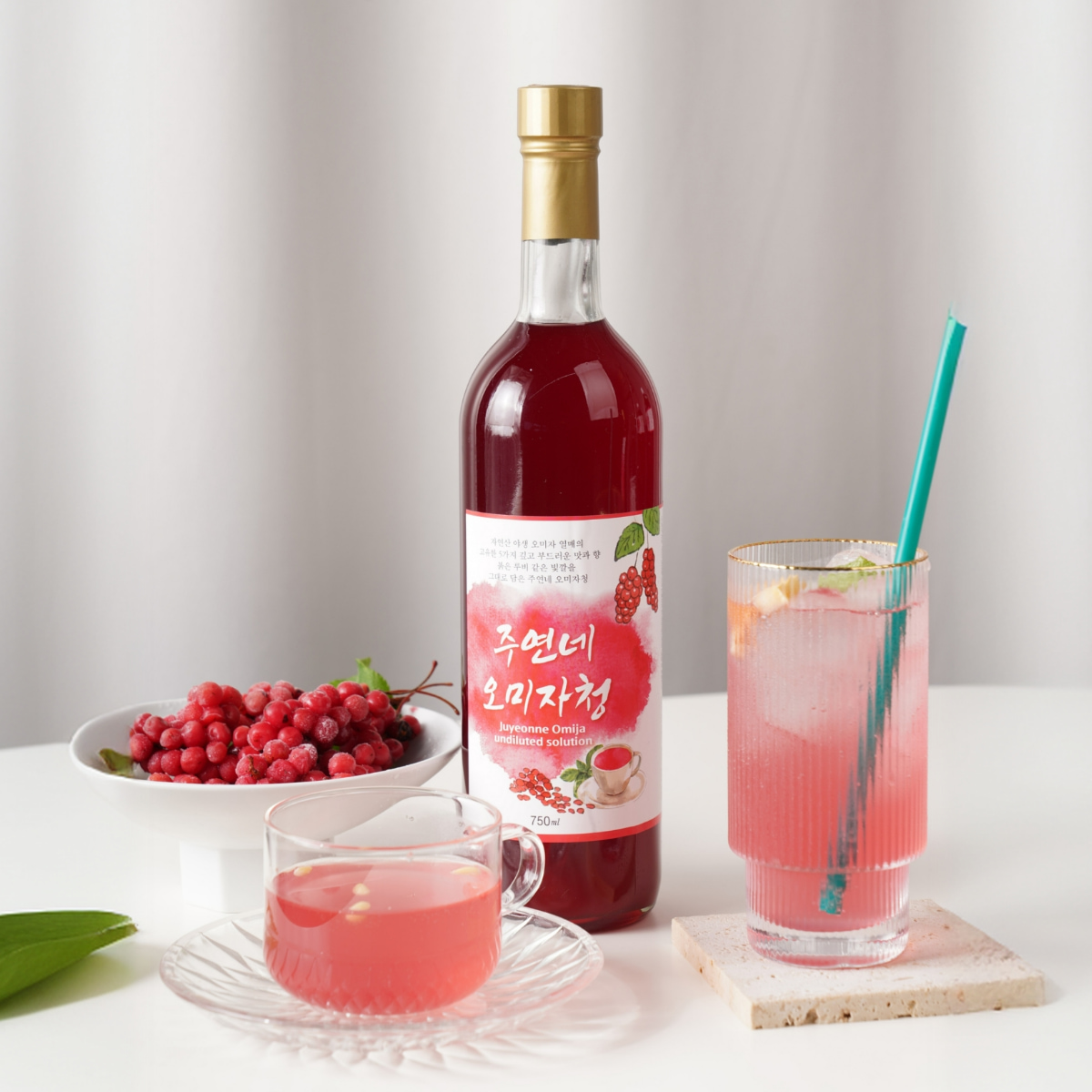 인제 오미자청 원액 오미자엑기스 750ml 1병 임산부 선물 즙 진액 효소 만들기 효능