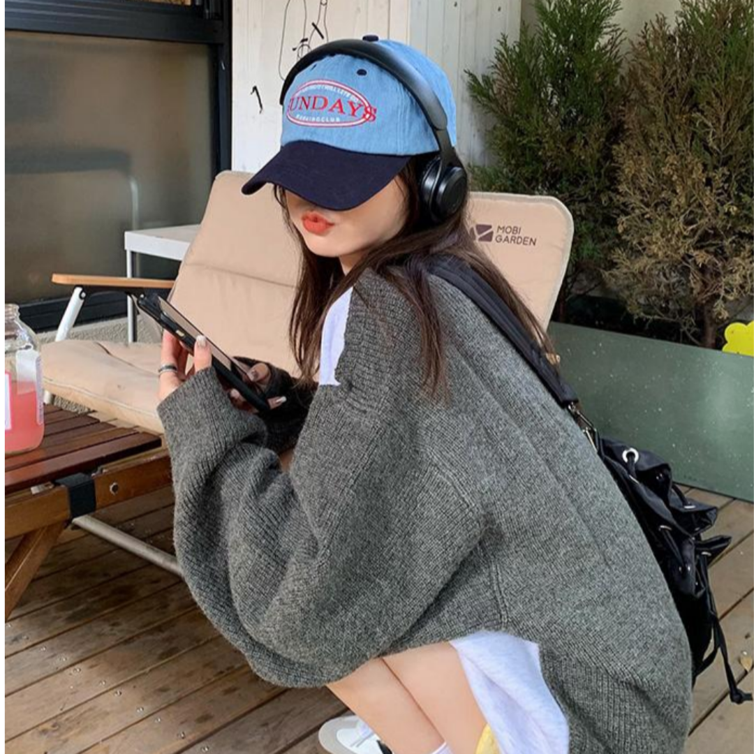 투톤 야구모자 선데이즈 데일리 볼캡 캡모자 로고배색 레터링 소두 자수 - 상세 이미지 3