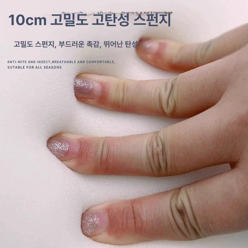 침대 헤드보드 벽쿠션 등받이 프레임 호텔식 포근한 4층 직물-청수 회색-격자 90x높이 6 있음- 에 씌움 - 상세 이미지 3