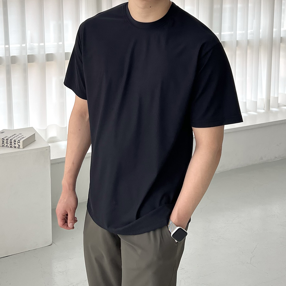 쿨티셔츠 기능성쿨티셔츠 쿨링반팔티 남자흰티 이미지 6
