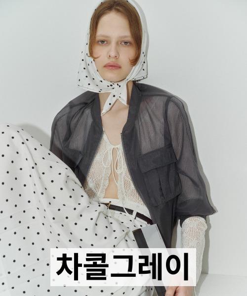 SNIDEL 시어 발리에블존 차콜 그레이 : 바이바이하루