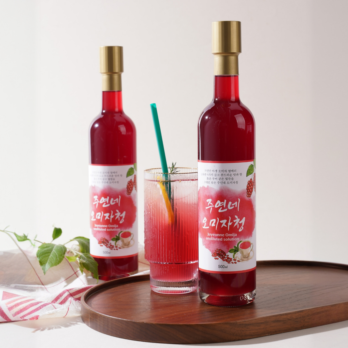 수제 오미자청 원액 엑기스 선물 500ml 2병 임산부 선물 즙 진액 효소 만들기 효능