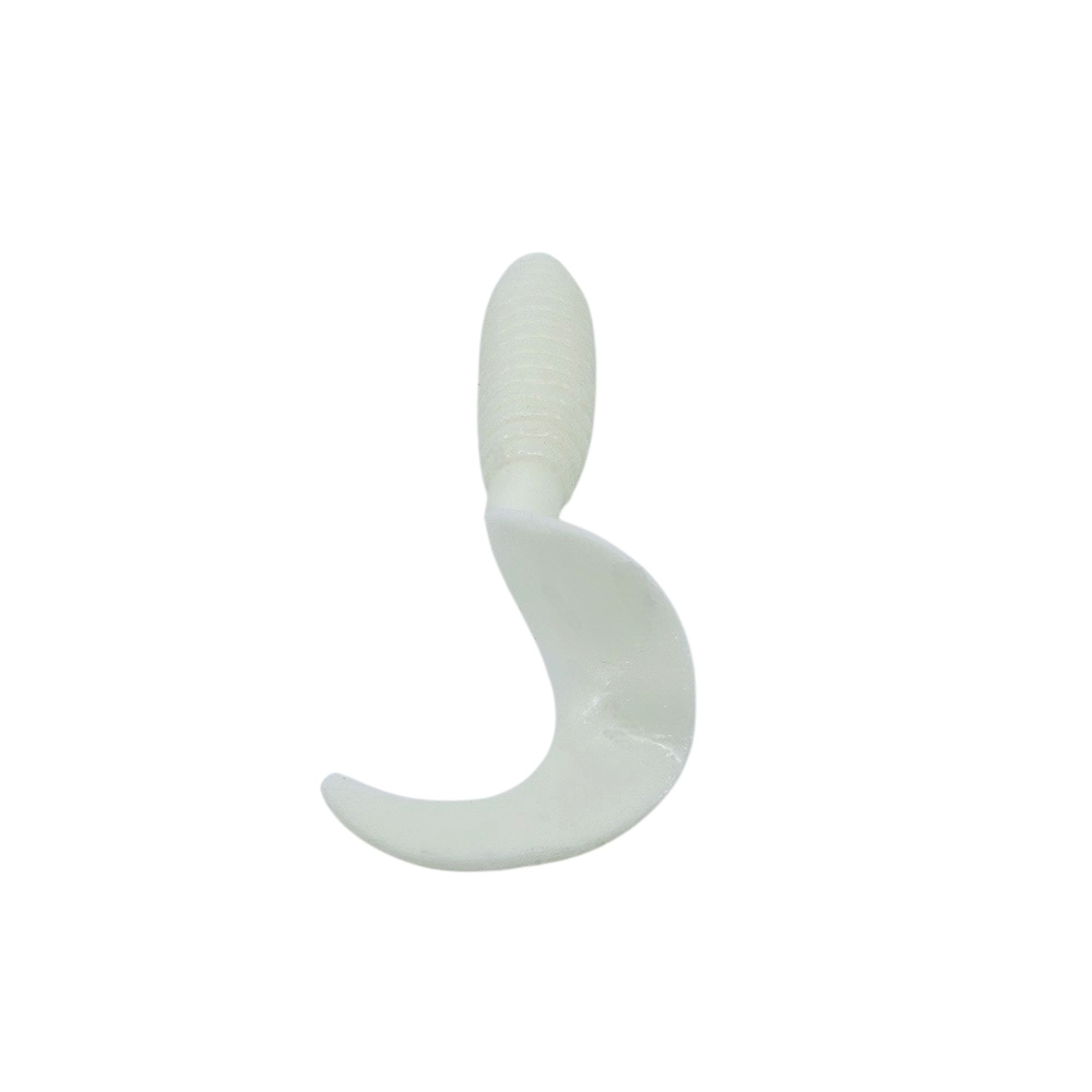 캣츠크로우 B그럽웜 쏘가리웜 광어 양태 농어 우럭 락피쉬웜 001 화이트 글로우, 7.6cm(3인치) - 상세 이미지 3
