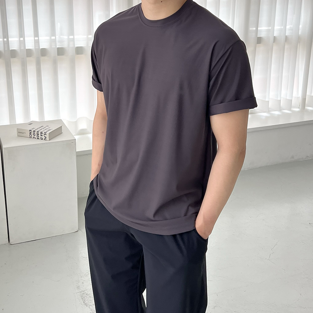 쿨티셔츠 기능성쿨티셔츠 쿨링반팔티 남자흰티 이미지 8
