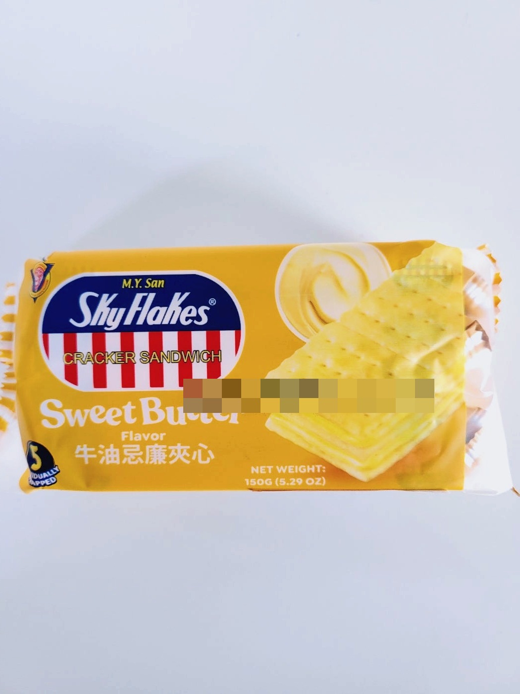 필리핀 과자 스카이플레이크 크래커 샌드위치 스위트버터, 150g, 1개 - 상품 이미지