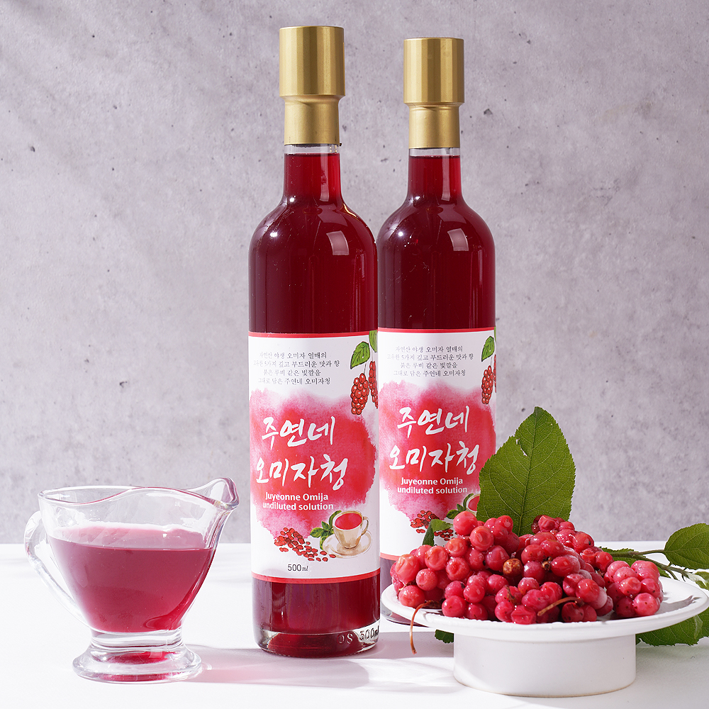 인제 오미자청 원액 오미자엑기스 750ml 1병 임산부 선물 즙 진액 효소 만들기 효능