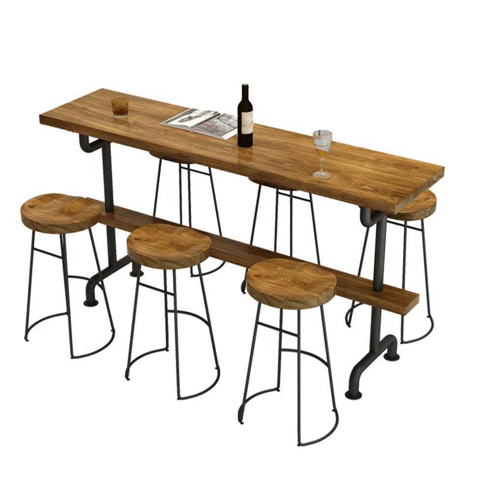원목 바 테이블 창가 좁고 엔틱 아일랜드식탁 빈티지 100x50cm - 상품 이미지