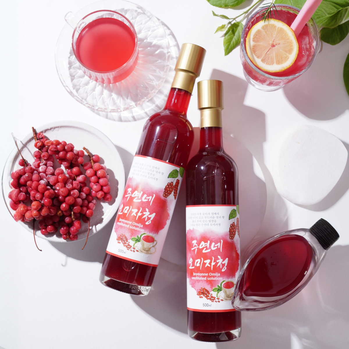 수제 오미자청 원액 엑기스 선물 500ml 2병 임산부 선물 즙 진액 효소 만들기 효능