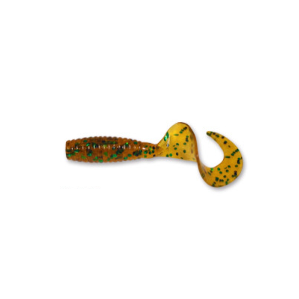 캣츠크로우 B그럽웜 쏘가리웜 광어 양태 농어 우럭 락피쉬웜 018 골드 그린, 7.6cm(3인치) - 상세 이미지 4