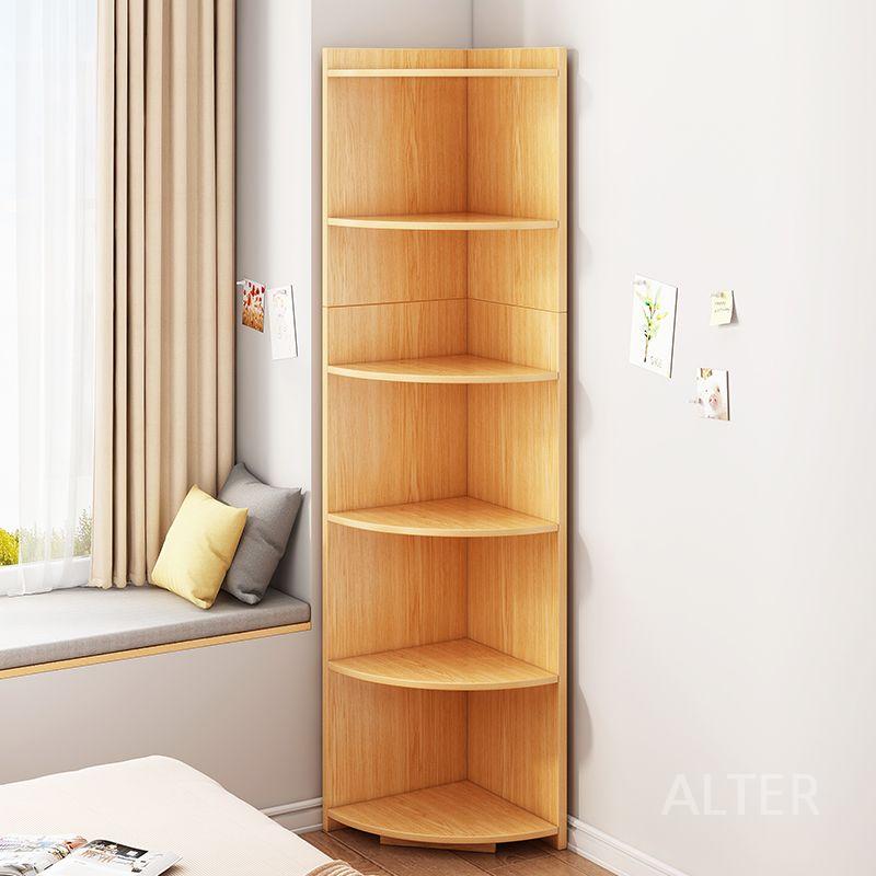 코너장 코너 수납장 틈새 거실장 선반장 수납 틈새장 30CM 5층 크림 화이트+골드 - 상세 이미지 3