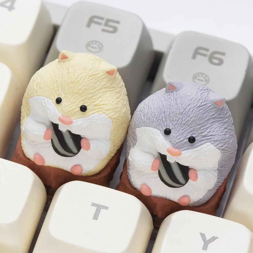 아티산 포인트키캡 귀여운 ESC 동물 햄스터 기계식키보드 커스텀키캡 그레이햄스터 - 상세 이미지 5
